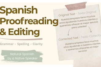 proofread and edit your spanish content for grammar and clarity