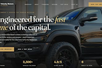 design responsive modern website for automotive industry
