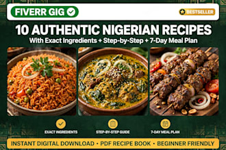 write authentic nigerian recipes PDF with exact ingredients