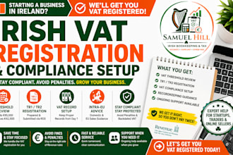 assist with irish vat registration and vat compliance setup for your startup now
