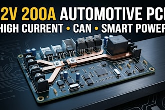 design automotive 12v 200a smart power distribution pcb can load control emc