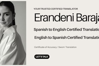 provide certified translation from spanish to english and vice versa