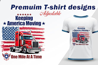 design custom trucking t shirts for trucking brands