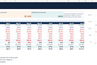 build a 13 week cash flow forecast and liquidity model