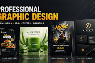 design professional social media posts and product ads