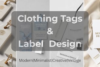 design premium clothing tags labels and brand kit