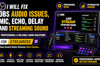 fix obs audio issues, mic, echo, delay and streaming sound