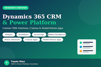 develop microsoft dynamics 365 CRM and power apps