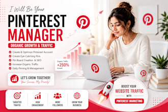 professionally manage your pinterest account and grow it