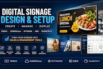 design attractive digital signage yodeck screencloud optisigns xibo telemetrytv