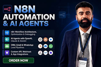 be your n8n developer and build custom n8n workflow automation