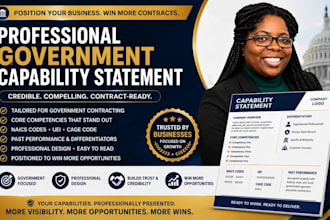 create a professional winning government contracting capability statement