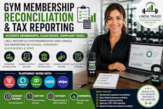 reconcile gym memberships and handle tax reporting in vagaro mindbody quickbooks