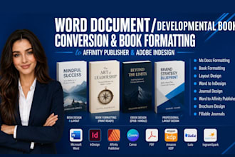 do developmental book formatting, workbook document, in affinity or indesign