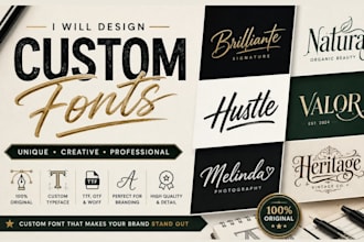 design a custom font typeface typography lettering and font logo