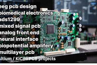 design low noise eeg pcb ads1299 esp32 wireless biomedical hardware medical pcb