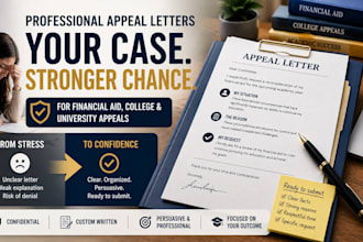 write financial aid appeal, university appeal and college appeal letters