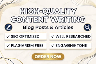 write high quality content for your blog or website