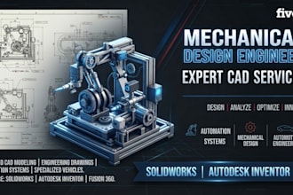 create professional mechanical cad designs and engineering drawings