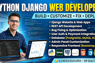 develop, fix, and customize your python django website