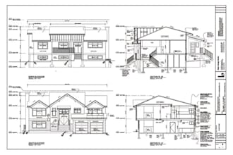 be architect of city permit drawings, 2d floor plans, house plan, adu, site plan