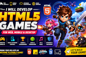 develop an addictive HTML5 game for web, mobile, or desktop