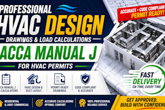 do hvac design hvac drawing load calculations and acca manual j for hvac permits
