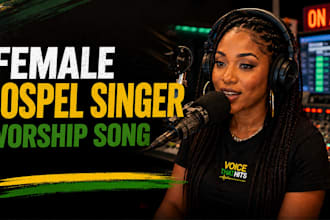 record soulful female gospel singer choir backing vocals and worship song
