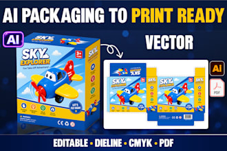 convert ai generated packaging design into print ready editable vector files