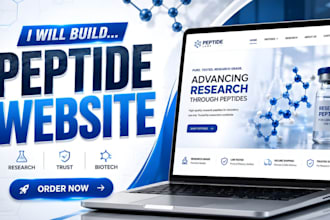 build peptide website peptide store research peptide woocommerce peptide website