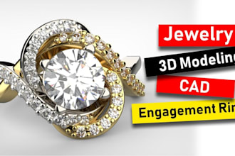 do 3d cad jewelry rendering watch, ring modeling product design brands stl file