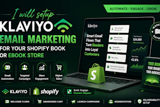 setup klaviyo email marketing for your shopify book or ebook store