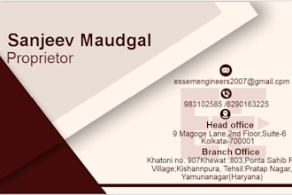 design business card for your company
