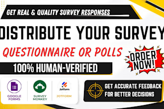 distribute online survey questionnaire or polls to get real responses