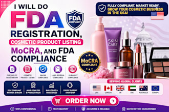do fda registration, cosmetic product listing mocra, and fda compliance