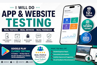 do app testing website testing QA testing and user testing