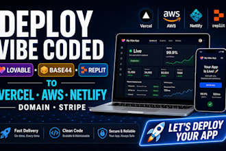 deploy your vibe coded lovable base44 replit app to vercel netlify aws