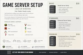 set up and configure your game server on linux or windows