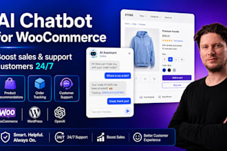 create a woocommerce ai chatbot for customer support and sales