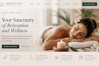 design wix spa website wellness website massage website