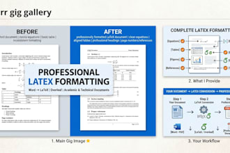 format and convert your document professionally in latex