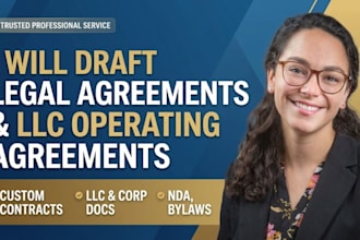 write legal agreement contract document llc operating agreement nda and bylaws