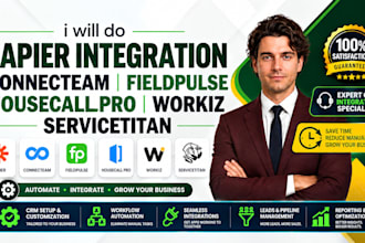do zapier integration connecteam fieldpules housecall pro workiz servicetitan