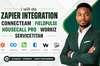 do zapier integration connecteam fieldpules housecall pro workiz servicetitan