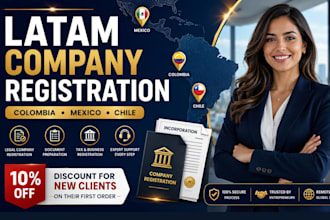register latam company in colombia, mexico and chile and colombia SAS