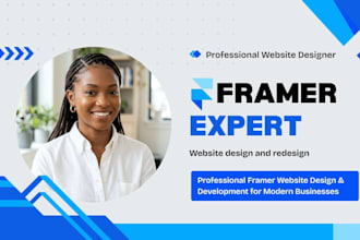 design and develop a modern framer website, figma to framer