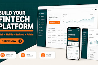 develop fintech app, fintech web platform, mvp, backend and dashboard