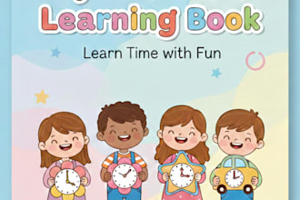 design kids learning books and worksheet