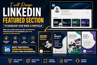 design a professional linkedin featured section for boost brand