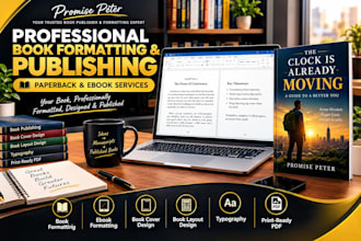 professionally format your book, ebook and do typesetting